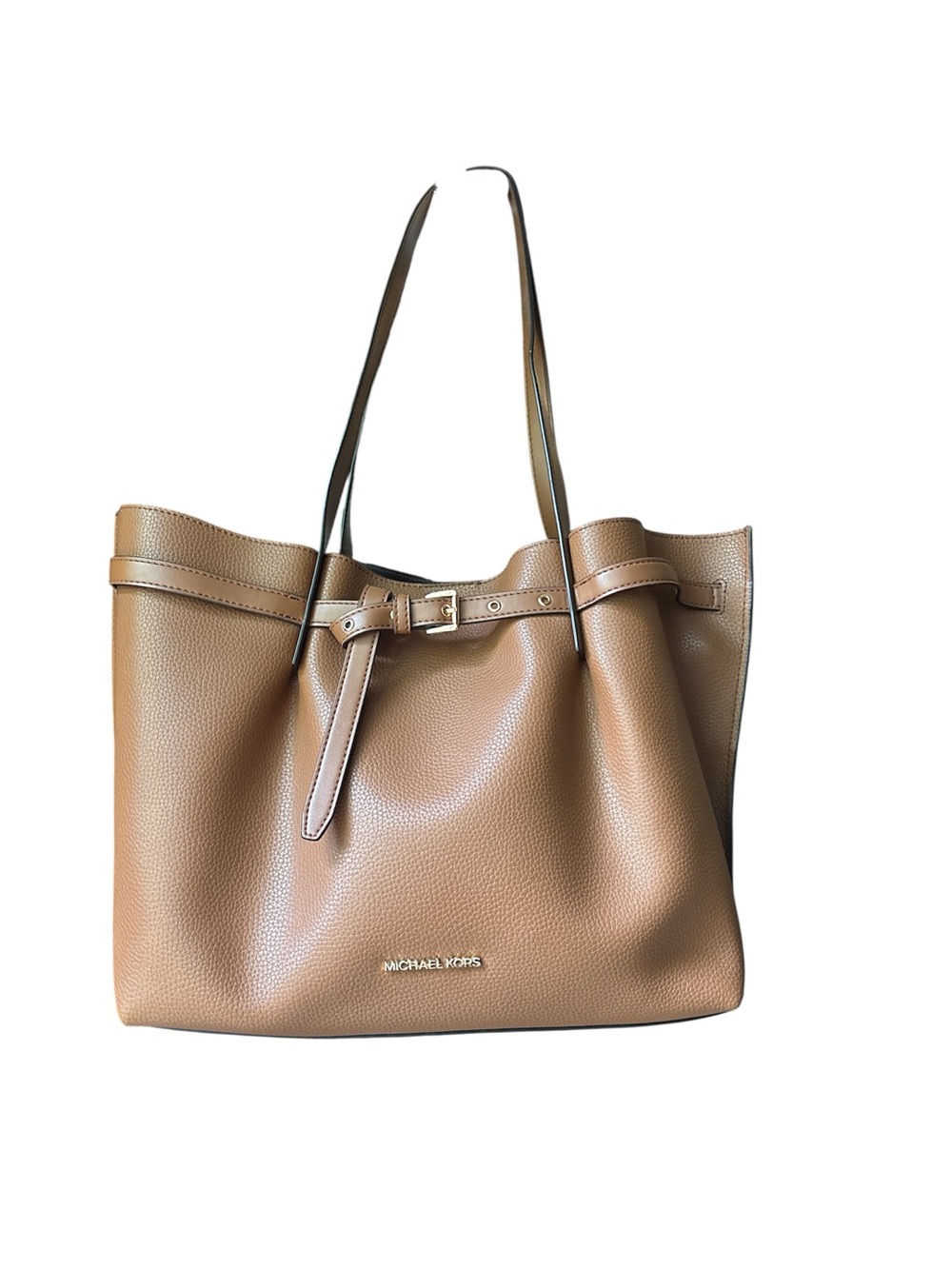 Michael Kors Caramel Pebbled Leather Shoulder Tote